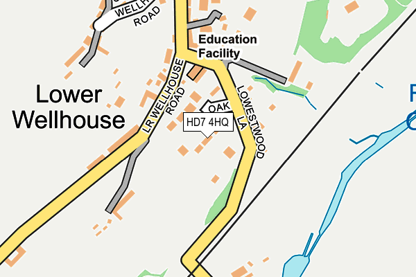 HD7 4HQ map - OS OpenMap – Local (Ordnance Survey)