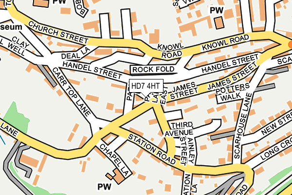 HD7 4HT map - OS OpenMap – Local (Ordnance Survey)