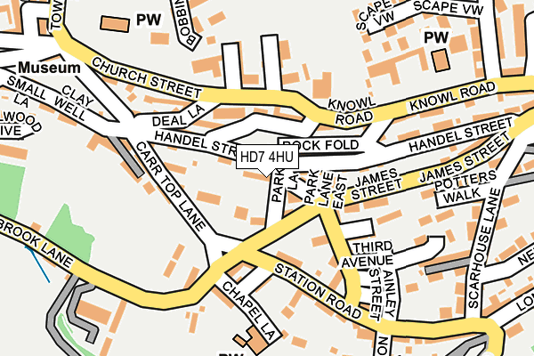 HD7 4HU map - OS OpenMap – Local (Ordnance Survey)
