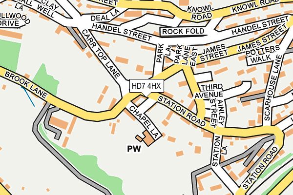 HD7 4HX map - OS OpenMap – Local (Ordnance Survey)