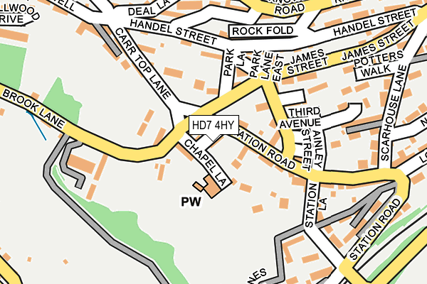 HD7 4HY map - OS OpenMap – Local (Ordnance Survey)