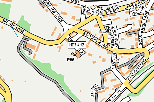 HD7 4HZ map - OS OpenMap – Local (Ordnance Survey)