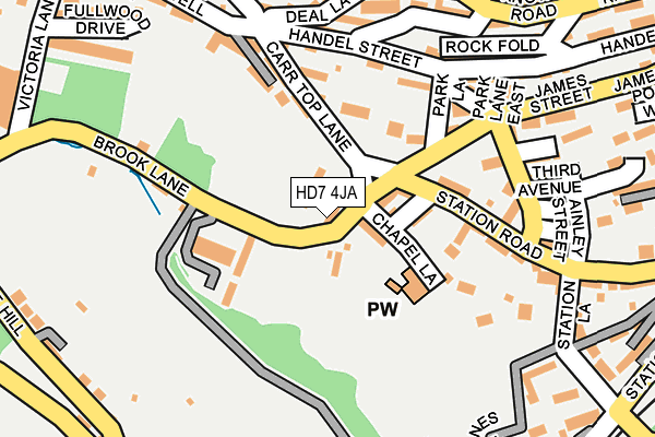 HD7 4JA map - OS OpenMap – Local (Ordnance Survey)