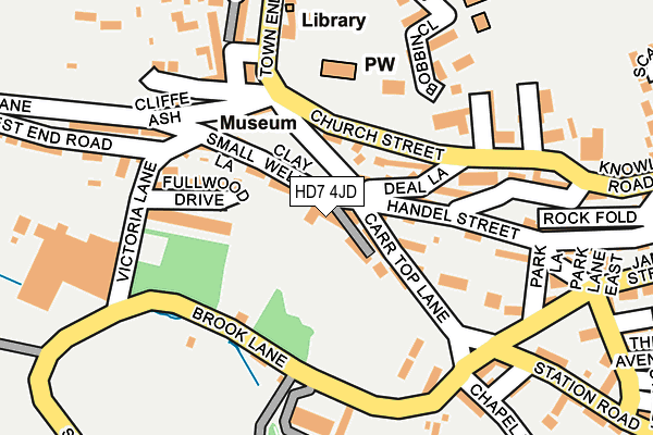 HD7 4JD map - OS OpenMap – Local (Ordnance Survey)