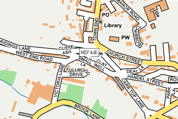 HD7 4JE map - OS OpenMap – Local (Ordnance Survey)