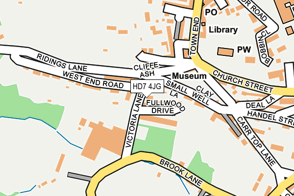 HD7 4JG map - OS OpenMap – Local (Ordnance Survey)