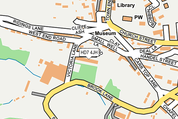 HD7 4JH map - OS OpenMap – Local (Ordnance Survey)