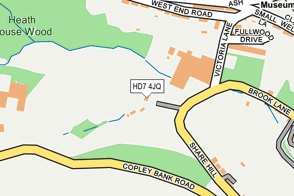 HD7 4JQ map - OS OpenMap – Local (Ordnance Survey)