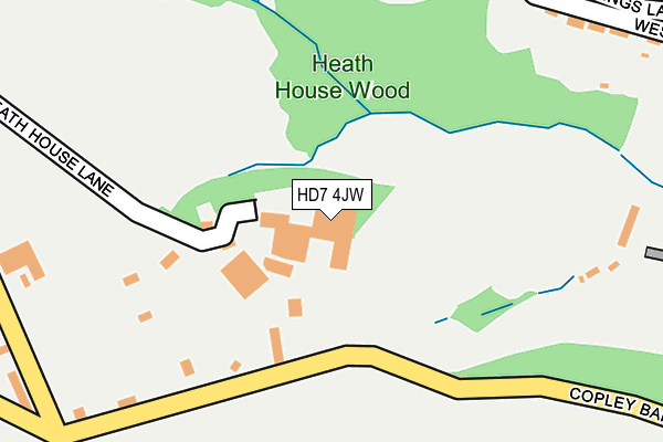 HD7 4JW map - OS OpenMap – Local (Ordnance Survey)