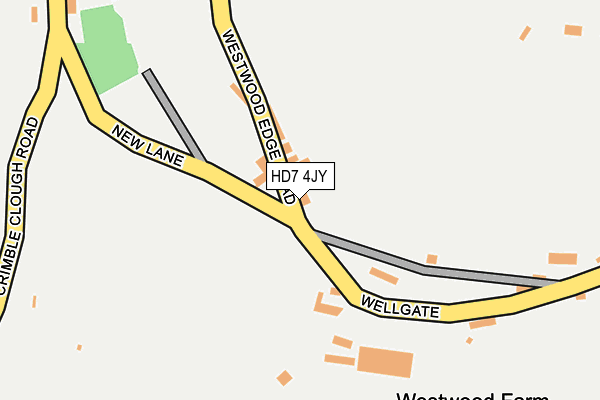 HD7 4JY map - OS OpenMap – Local (Ordnance Survey)