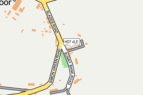 HD7 4LE map - OS OpenMap – Local (Ordnance Survey)