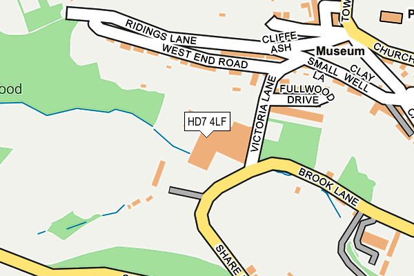 HD7 4LF map - OS OpenMap – Local (Ordnance Survey)