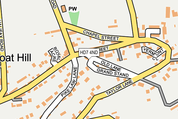 HD7 4ND map - OS OpenMap – Local (Ordnance Survey)
