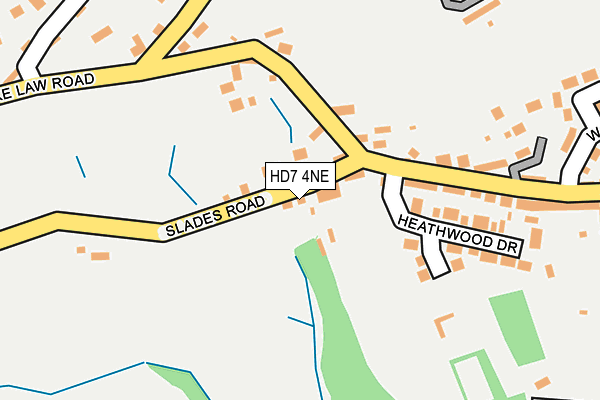 HD7 4NE map - OS OpenMap – Local (Ordnance Survey)
