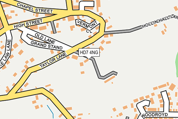 HD7 4NG map - OS OpenMap – Local (Ordnance Survey)