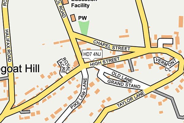 Map of A&S HOLDINGS (HUDDERSFIELD) LIMITED at local scale