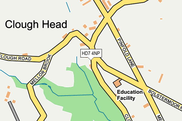 HD7 4NP map - OS OpenMap – Local (Ordnance Survey)