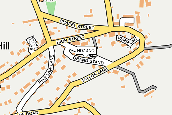 HD7 4NQ map - OS OpenMap – Local (Ordnance Survey)