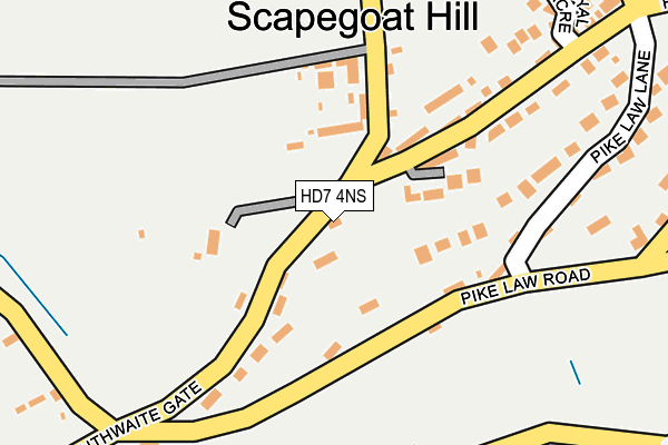 HD7 4NS map - OS OpenMap – Local (Ordnance Survey)