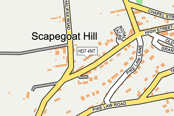 HD7 4NT map - OS OpenMap – Local (Ordnance Survey)