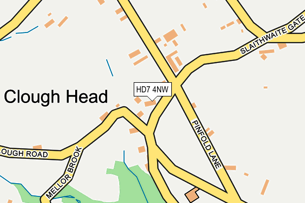 HD7 4NW map - OS OpenMap – Local (Ordnance Survey)