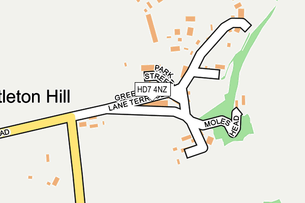 HD7 4NZ map - OS OpenMap – Local (Ordnance Survey)