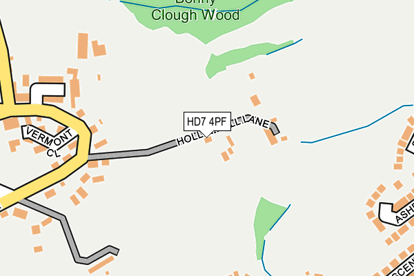 HD7 4PF map - OS OpenMap – Local (Ordnance Survey)