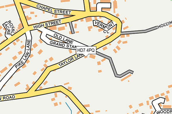 HD7 4PQ map - OS OpenMap – Local (Ordnance Survey)