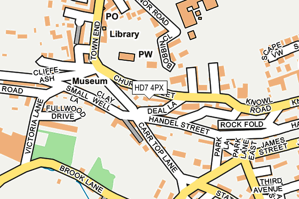 HD7 4PX map - OS OpenMap – Local (Ordnance Survey)