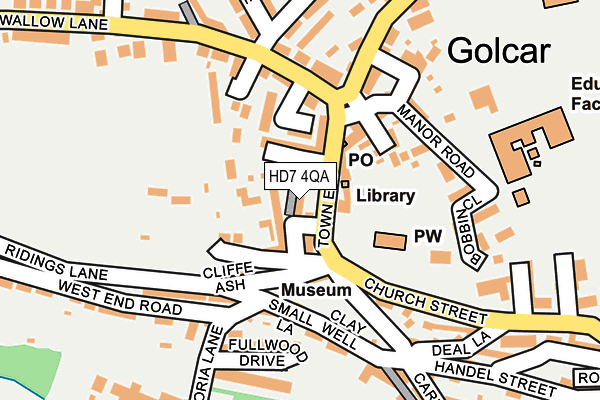 HD7 4QA map - OS OpenMap – Local (Ordnance Survey)