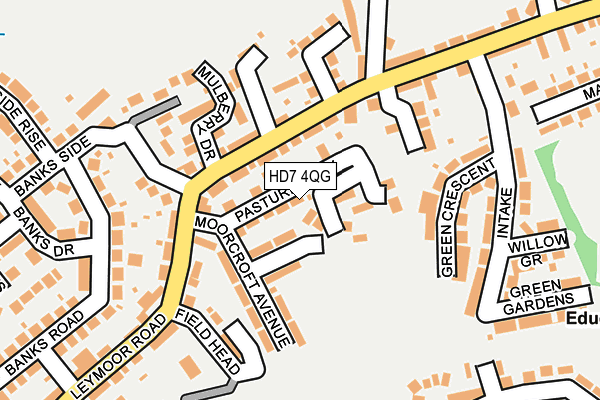 HD7 4QG map - OS OpenMap – Local (Ordnance Survey)