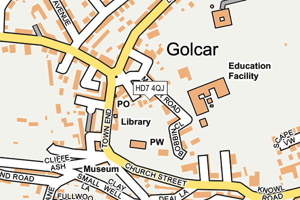 HD7 4QJ map - OS OpenMap – Local (Ordnance Survey)