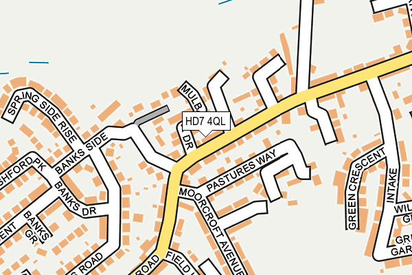 HD7 4QL map - OS OpenMap – Local (Ordnance Survey)