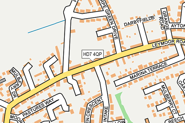 HD7 4QP map - OS OpenMap – Local (Ordnance Survey)