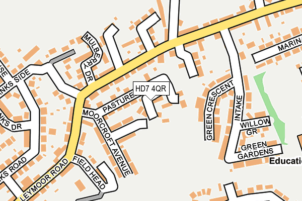 HD7 4QR map - OS OpenMap – Local (Ordnance Survey)