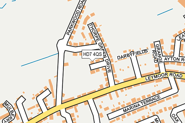 HD7 4QS map - OS OpenMap – Local (Ordnance Survey)