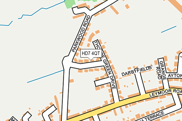 HD7 4QT map - OS OpenMap – Local (Ordnance Survey)