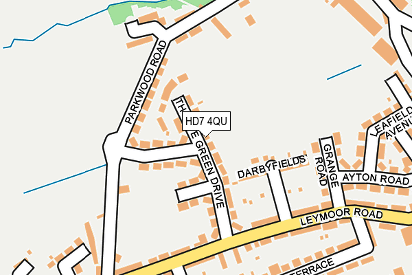 HD7 4QU map - OS OpenMap – Local (Ordnance Survey)