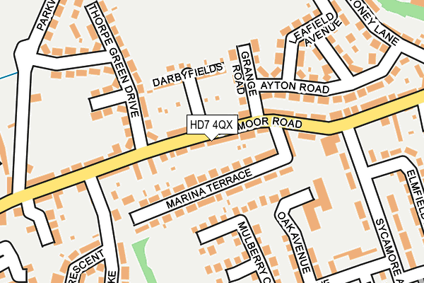 HD7 4QX map - OS OpenMap – Local (Ordnance Survey)