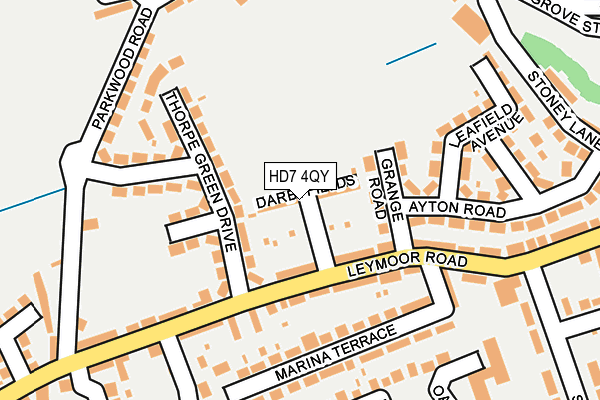 HD7 4QY map - OS OpenMap – Local (Ordnance Survey)