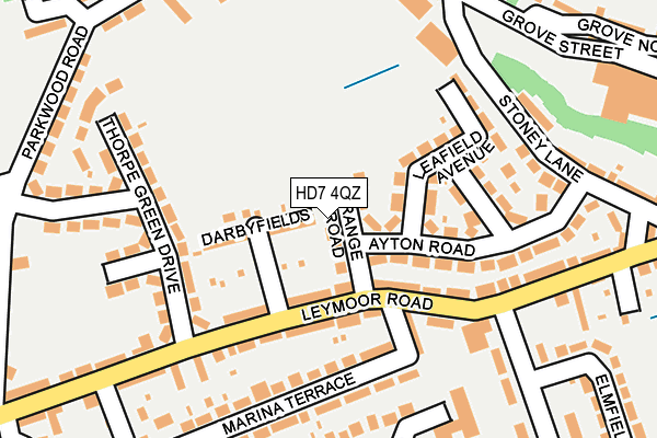 HD7 4QZ map - OS OpenMap – Local (Ordnance Survey)