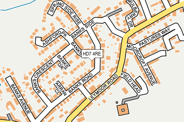 HD7 4RE map - OS OpenMap – Local (Ordnance Survey)