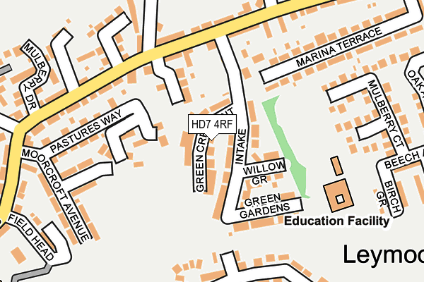 HD7 4RF map - OS OpenMap – Local (Ordnance Survey)