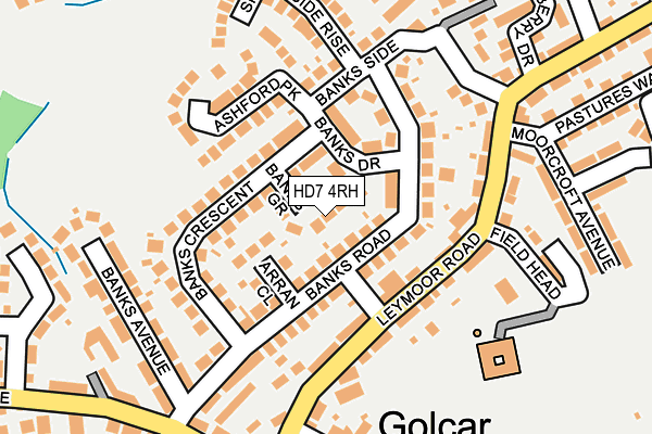 HD7 4RH map - OS OpenMap – Local (Ordnance Survey)