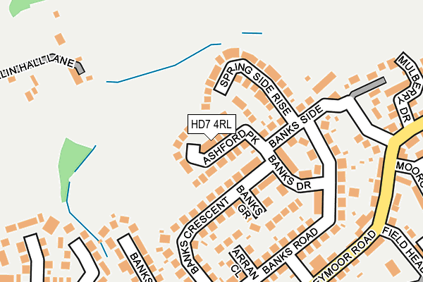 HD7 4RL map - OS OpenMap – Local (Ordnance Survey)