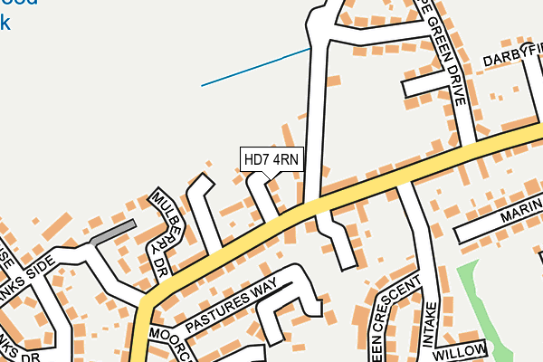 HD7 4RN map - OS OpenMap – Local (Ordnance Survey)