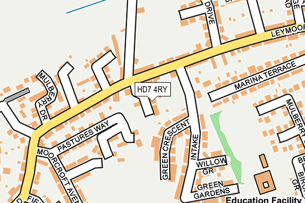 HD7 4RY map - OS OpenMap – Local (Ordnance Survey)