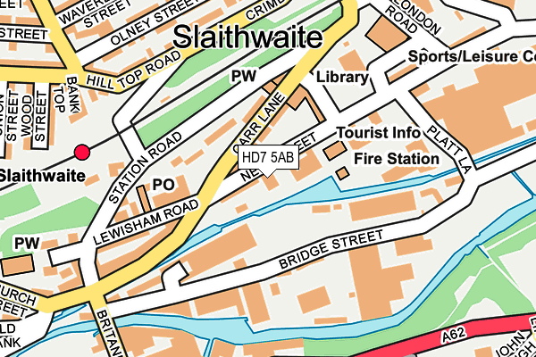 HD7 5AB map - OS OpenMap – Local (Ordnance Survey)