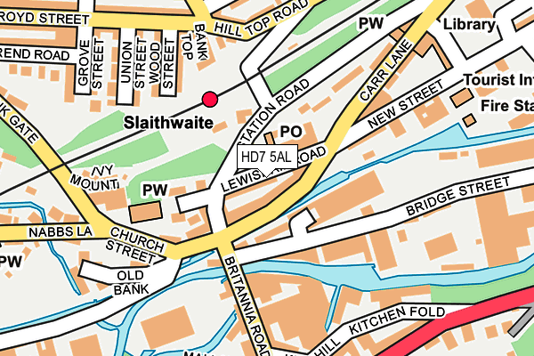 Map of A  PLACE IN THE PENNINES LTD at local scale