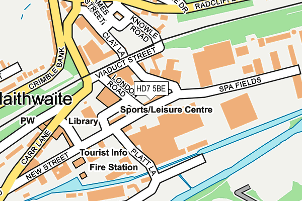 HD7 5BE map - OS OpenMap – Local (Ordnance Survey)